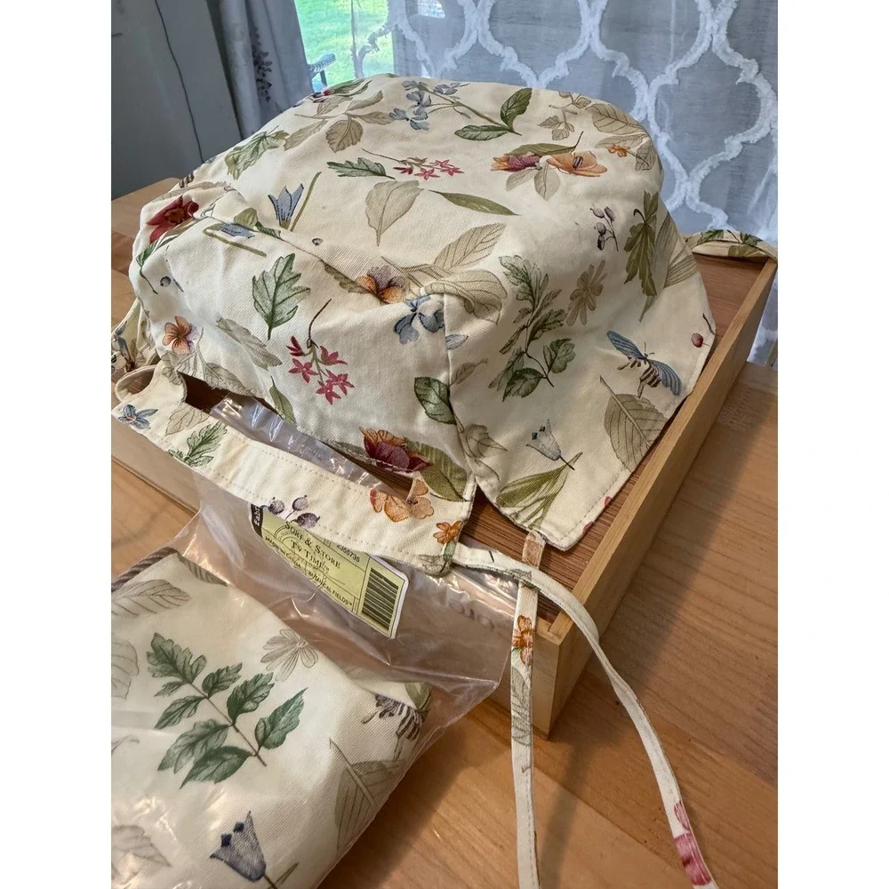 Longaberger Botanical Fields Basket Liner Set Small Serving Sort & Store TV Time